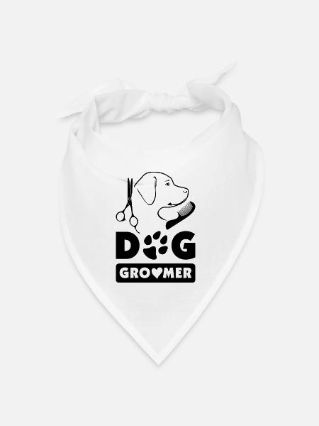 Hundefriseur - Bandana Dreieckstuch - Weiß