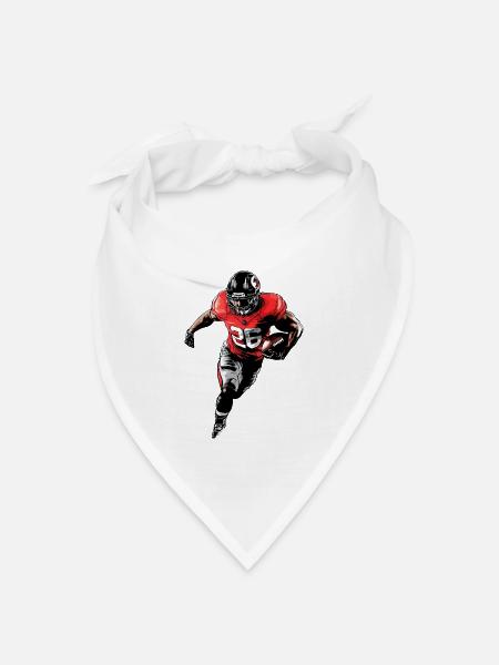American Football Spieler USA Amerika Sport Retro - Bandana Dreieckstuch - Weiß