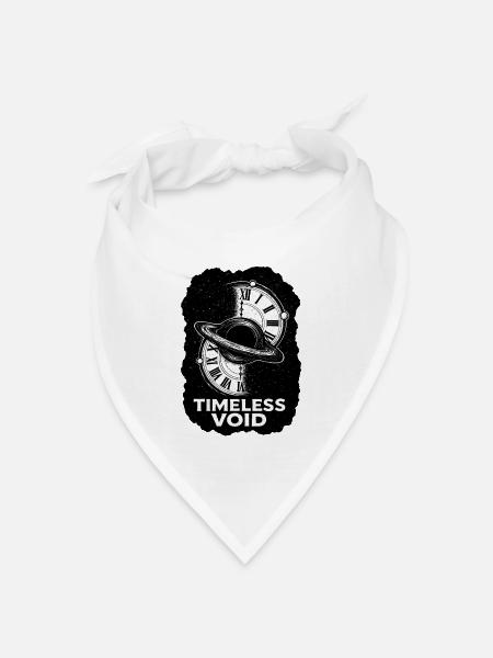 TIMELESS VOID – Das schwarze Loch der Zeit - Bandana Dreieckstuch - Weiß