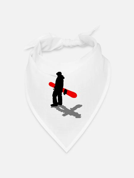 Snowboard - Bandana Dreieckstuch - Weiß