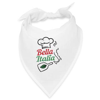 Bella Italia – Italien Liebe & Dolce Vita - Bandana Dreieckstuch - Weiß - Vorne