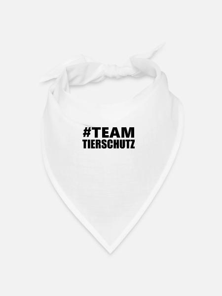 Team Tierschutz - Bandana Dreieckstuch - Weiß