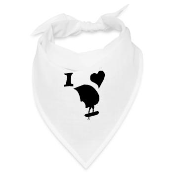 Liebe zum Wingfoilen - Bandana Dreieckstuch - Weiß - Vorne