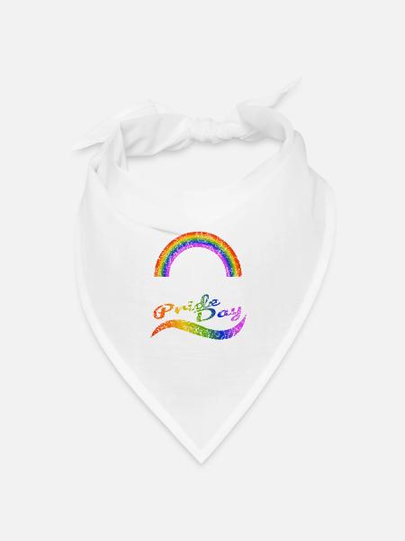 Pride Day Hannover LGBTQ+ CSD Gay Queer Liebe - Bandana Dreieckstuch - Weiß