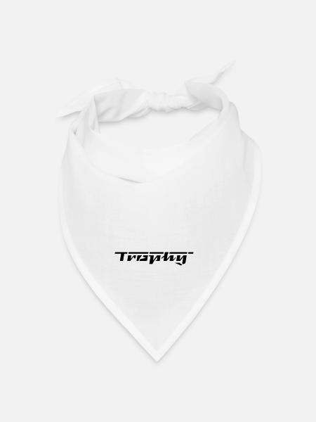 Trophy Schriftzug - Bandana Dreieckstuch - Weiß