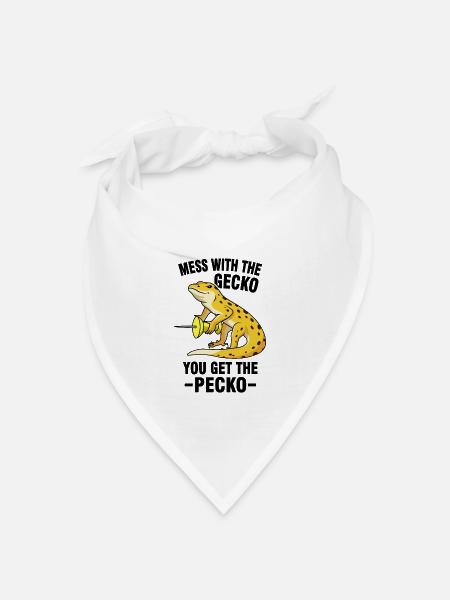 Gecko Meme - Bandana Dreieckstuch - Weiß