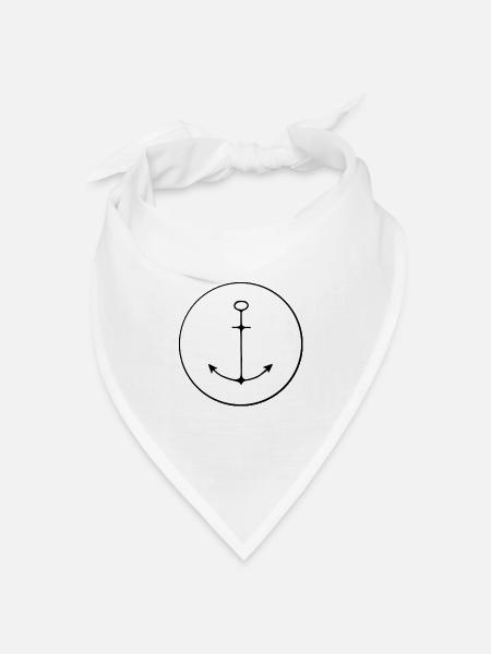 Die Jungs mit dem Anker - Bandana Dreieckstuch - Weiß