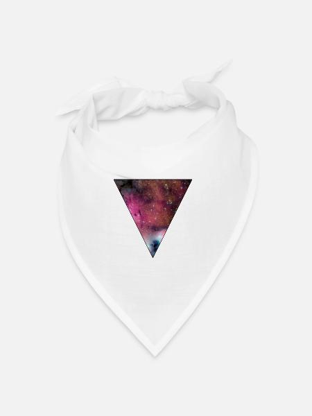 Galaxie - Bandana Dreieckstuch - Weiß
