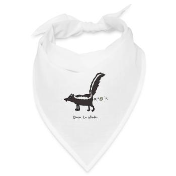 born to stink - Bandana Dreieckstuch - Weiß - Vorne