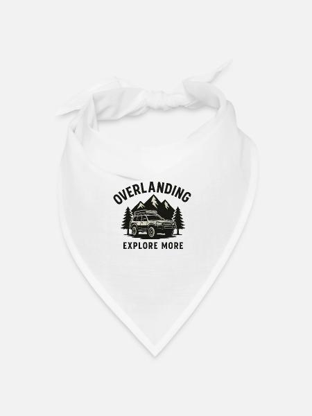 Overlanding Jeep - Bandana Dreieckstuch - Weiß
