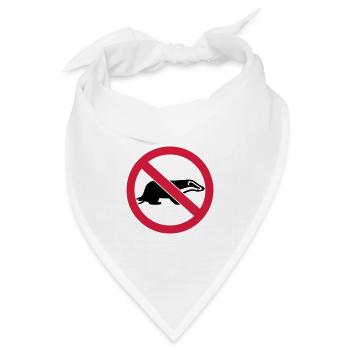 Dachs - Bandana Dreieckstuch - Weiß - Vorne