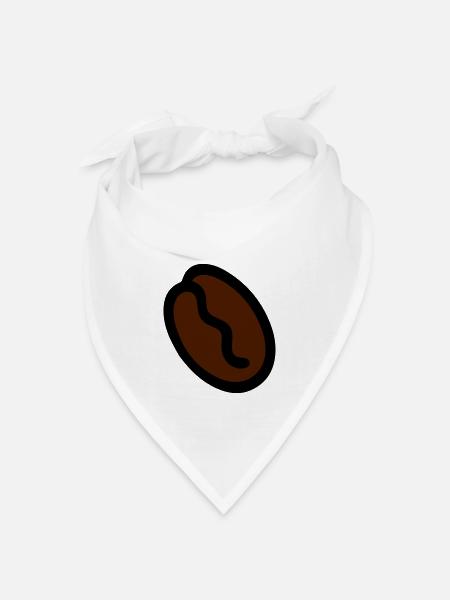 Kaffeebohne Kaffee coffee bean - Bandana Dreieckstuch - Weiß