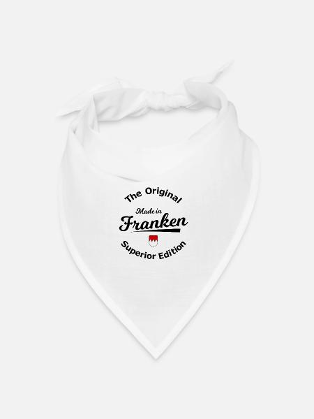 Geboren in Franken - Bandana Dreieckstuch - Weiß