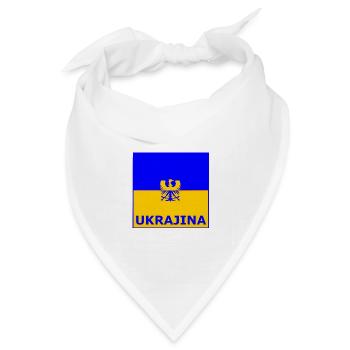 Die Ukraine - Bandana Dreieckstuch - Weiß - Vorne
