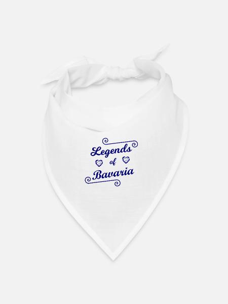 Die bayrischen Legenden - Bandana Dreieckstuch - Weiß