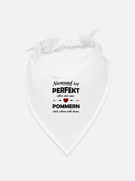Die Leute aus Pommern - Bandana Dreieckstuch - Weiß