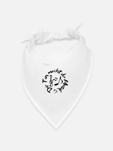 Der Ton macht die Musik - Bandana Dreieckstuch - Weiß