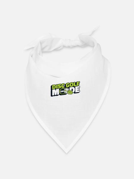 Disc Golf Mode On Frisbee Golf Korb Scheibe - Bandana Dreieckstuch - Weiß