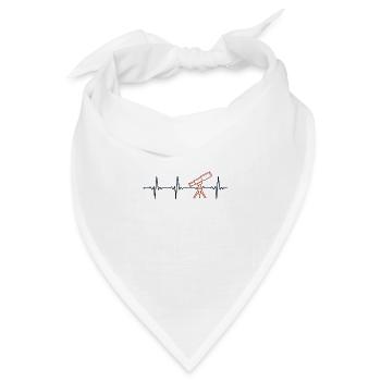 Astronomy Heartbeat Astronomiefotograf Kosmologe - Bandana Dreieckstuch - Weiß - Vorne