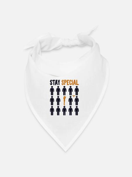 Stay Special Blauer Belugawal Cetacea Cachalot Wal - Bandana Dreieckstuch - Weiß