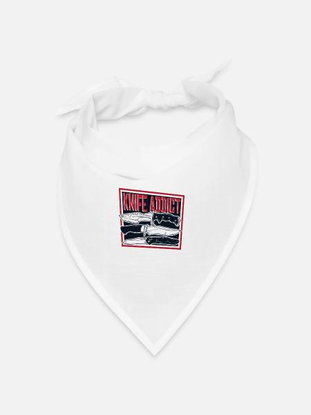Knife Addict Metzgermesser Sammlermesser - Bandana Dreieckstuch - Weiß