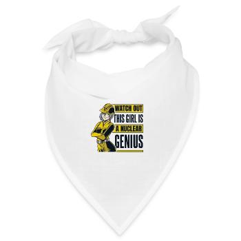 Dieses Mädchen ist ein nukleares Genuis Energy Nuclear - Bandana Dreieckstuch - Weiß - Vorne