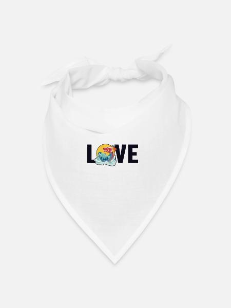 Liebe Trommler Team Paddler Liebhaber Drachenboot - Bandana Dreieckstuch - Weiß