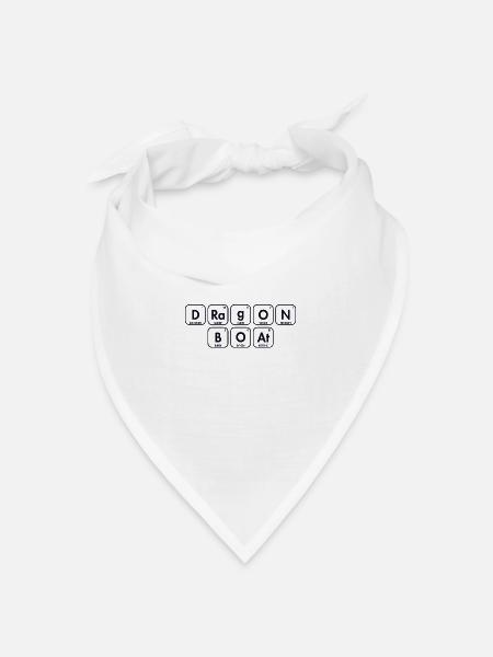 Drachenboot Periodensystem der Elemente Paddler - Bandana Dreieckstuch - Weiß