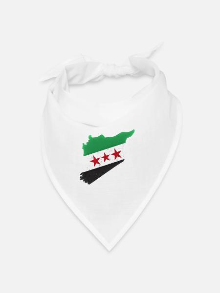 Freies Syrien Flagge - Bandana Dreieckstuch - Weiß