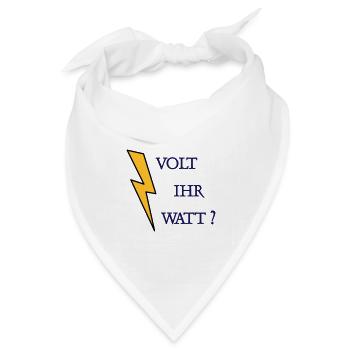 Volt Ihr Watt - Bandana Dreieckstuch - Weiß - Vorne