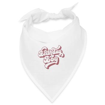 Birthday Boy - Geburtstagsparty Geschenk für Kinder Jungen - Bandana Dreieckstuch - Weiß - Vorne