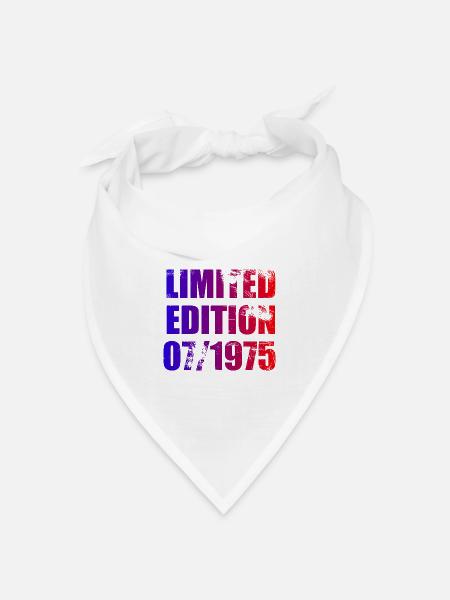 50. Geburtstag Limited Edition 07/1975 - Bandana Dreieckstuch - Weiß