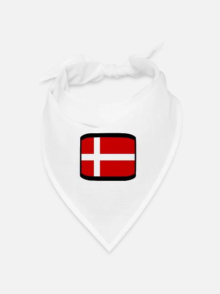 Dänemark - Bandana Dreieckstuch - Weiß