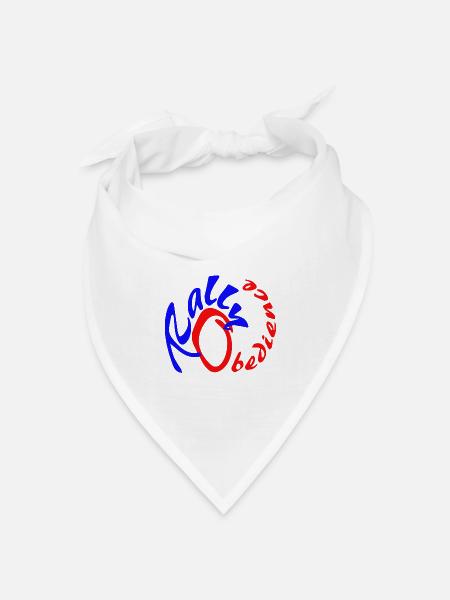 Rally Obedience Design für Hundesport mit Hund - Bandana Dreieckstuch - Weiß