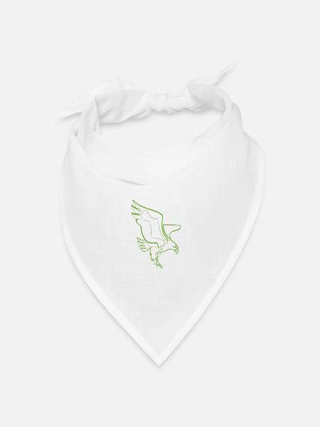 Eagle einzeilig / einzeilig - Bandana Dreieckstuch - Weiß
