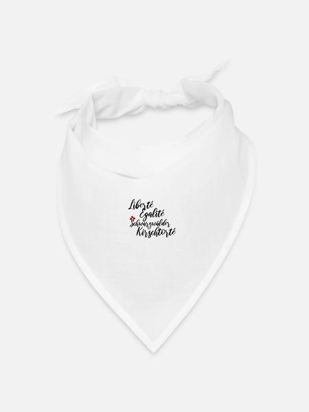 Liberte Egalite Schwarzwälder Kirschtorte - Bandana Dreieckstuch - Weiß