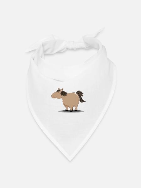 Dickes Pony - Bandana Dreieckstuch - Weiß