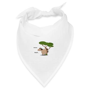 Dickes Pferd schrubbt seinen Po - Bandana Dreieckstuch - Weiß - Vorne