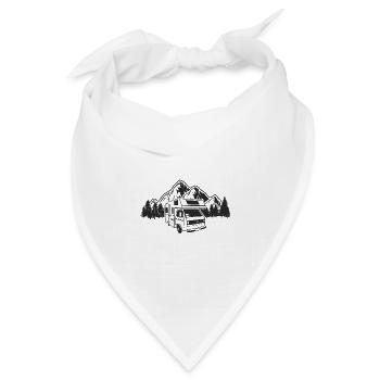 Wohnmobil Womo Camping - Bandana Dreieckstuch - Weiß - Vorne
