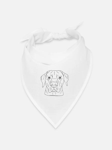 Labrador - Bandana Dreieckstuch - Weiß