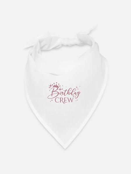 Birthday Crew Matching Gruppe Geburtstagsfeier Outfit - Bandana Dreieckstuch - Weiß