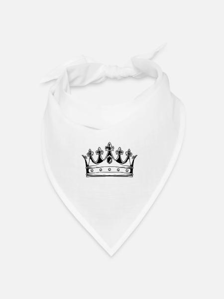 krone symbol - Bandana Dreieckstuch - Weiß
