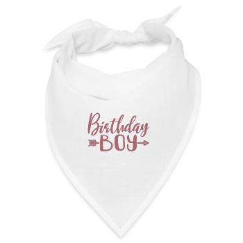 Birthday Boy - Geburtstagsparty Geschenk für Kinder Jungen - Bandana Dreieckstuch - Weiß - Vorne