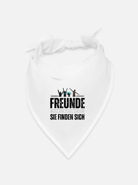 Beste Freunde FREUND Kumpel Kumpels - Bandana Dreieckstuch - Weiß