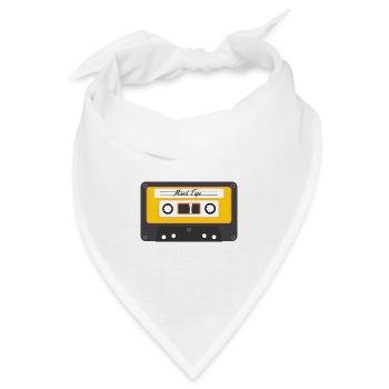 Alte Kassette - Bandana Dreieckstuch - Weiß - Vorne
