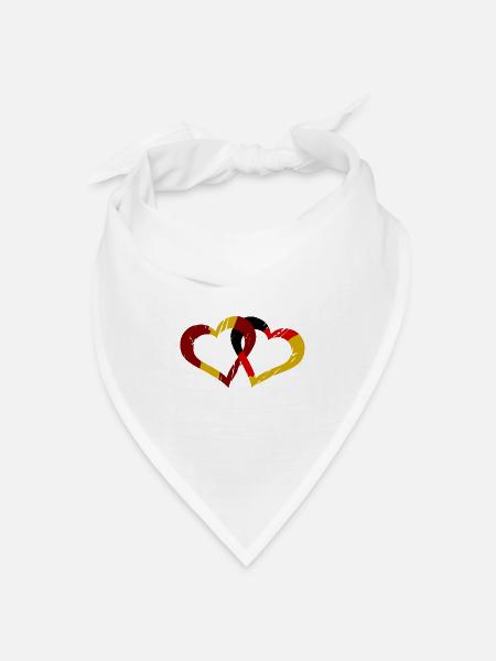 Spanisch deutsche Liebe - Bandana Dreieckstuch - Weiß