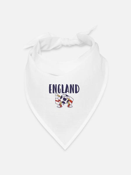 England Fußball Trikot Englische Flagge - Bandana Dreieckstuch - Weiß