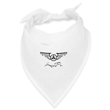 Aviation Symbol Luftwaffenschwinge Flugzeug Pilot - Bandana Dreieckstuch - Weiß - Vorne