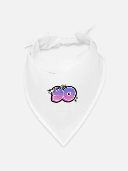 Zurück in die 90er Jahre - Bandana Dreieckstuch - Weiß