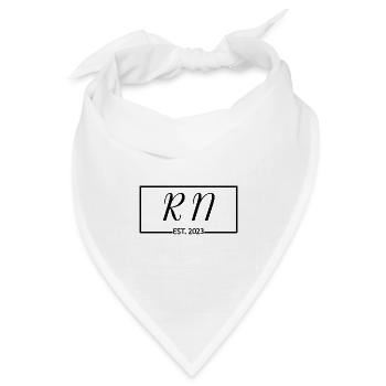 RN Est. 2023 Abschluss Registrierter Krankenpflegeschüler - Bandana Dreieckstuch - Weiß - Vorne